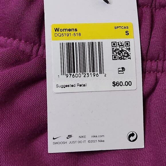 Nike Mid-Rise Fleece Joggers – Women’s Size Small, hot-fuchsia, Unworn - Picture 4 of 10